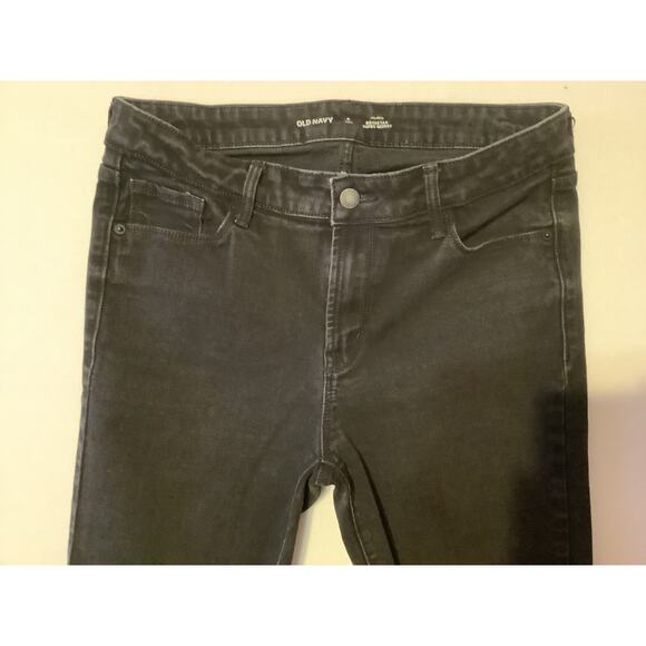Old Navy Rockstar Super Skinny Mid Rise Black Jeans Size 8 Tall Gently Worn - Picture 7 of 8